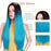 Ombre Blue Green Straight Long Synthetic Wigs For Women Black Pink Wigs 24 inch can be Cosplay Wigs Heat Resistant  I's a wig