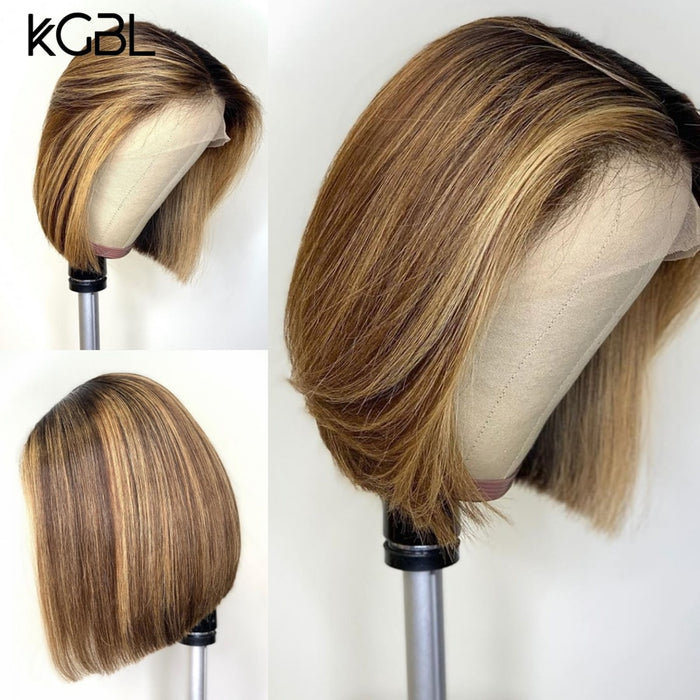 Short Bob Human Hair Lace Front Wigs