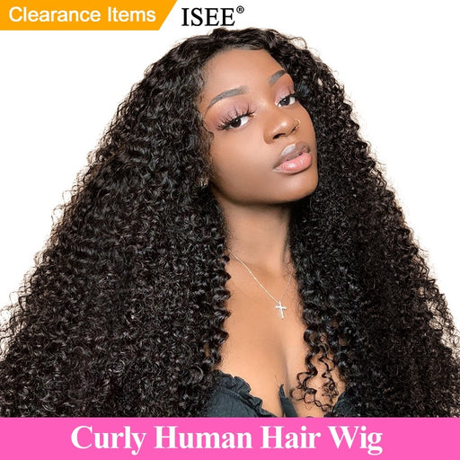 Kinky Curly Human Hair Lace Front Wigs