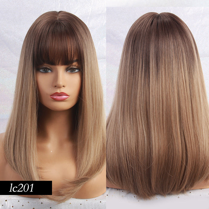 Synthetic Dark Root Hair Wig