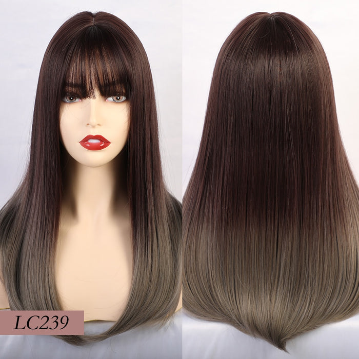 Synthetic Dark Root Hair Wig