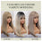 Element 18" Long Synthetic Wig with Bangs Dark Root Ombre Color Natural Headline Heat Resistant Hair Wigs for Women