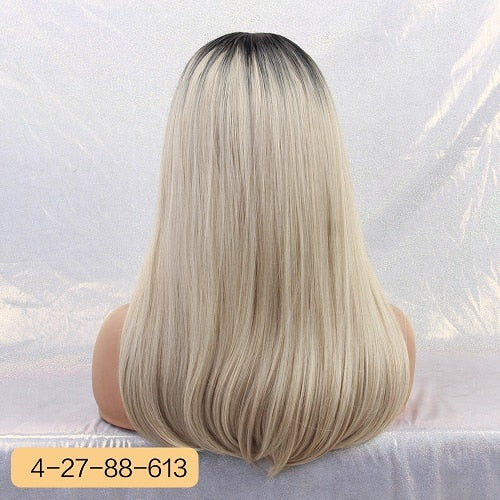 Synthetic Dark Root Hair Wig