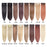 Leeons 16 colors 16 clips Long Straight Synthetic Hair Extensions Clips in High Temperature Fiber Black Brown Hairpiece