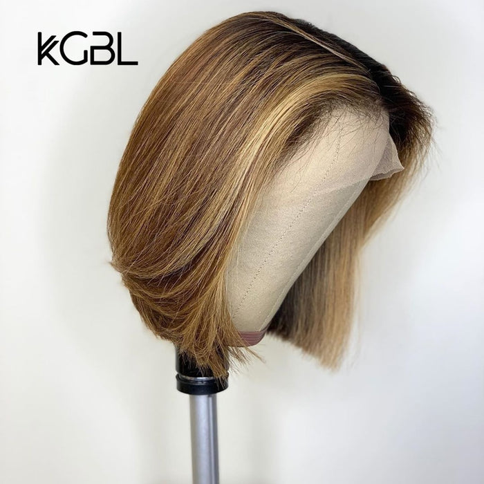 Short Bob Human Hair Lace Front Wigs