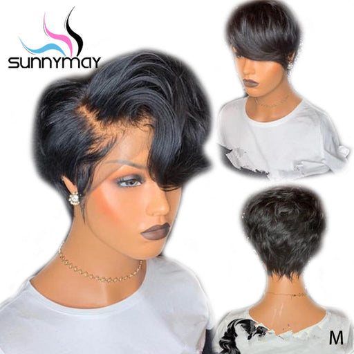 Wavy Brazilian Short Human Hair Lace Front Wig