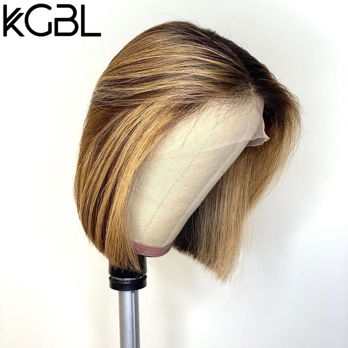 Short Bob Human Hair Lace Front Wigs