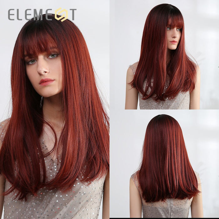 Synthetic Dark Root Hair Wig