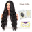 AISI HAIR  Long Wavy Black Wigs Brown and Red Wave Synthetic Wig for Women Natural Middle Part Heat Resistant Hair