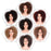 Synthetic Afro Wig for Women African Dark Brown Black Red Color Yaki Straight Short Wig Cosplay Hair